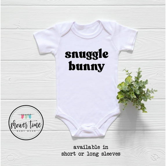 Snuggle Bunny Baby Onesie - Cute Easter Onesie - Easter Bunny Onesie Cool Baby Clothing, BABY BODYSUIT LAT 4424
