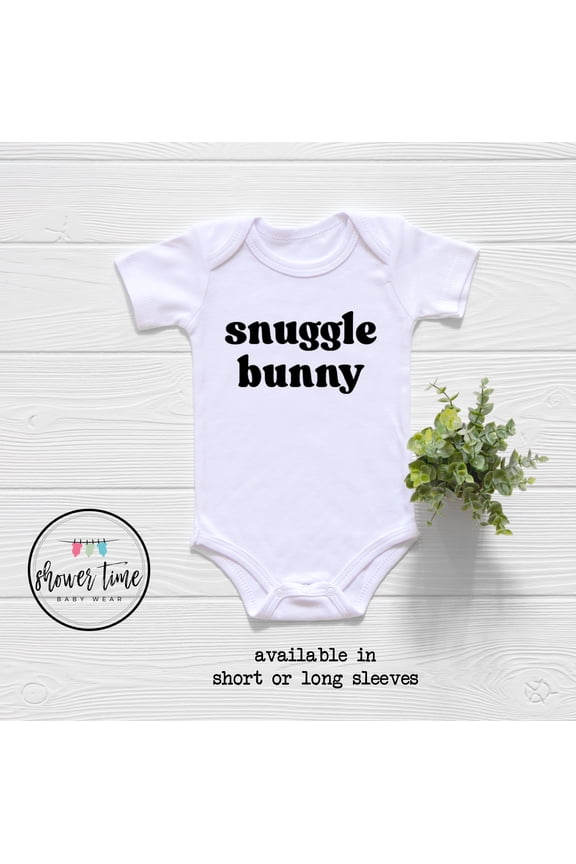 Snuggle Bunny Baby Onesie - Cute Easter Onesie - Easter Bunny Onesie Cool Baby Clothing, BABY BODYSUIT LAT 4424