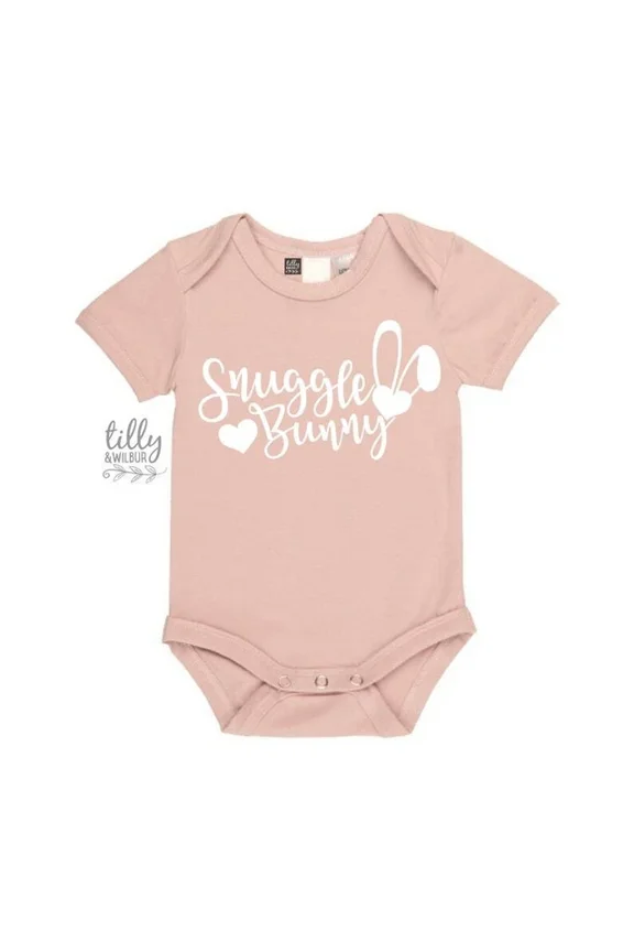Snuggle Bunny Easter Baby Bodysuit, Bunny Ears Bodysuit, First Easter Baby Cute Baby Onesie, BABY BODYSUIT LAT 4424