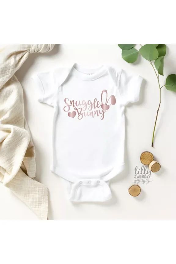 Snuggle Bunny Easter Baby Bodysuit Cute Baby Onesie, BABY BODYSUIT LAT 4424