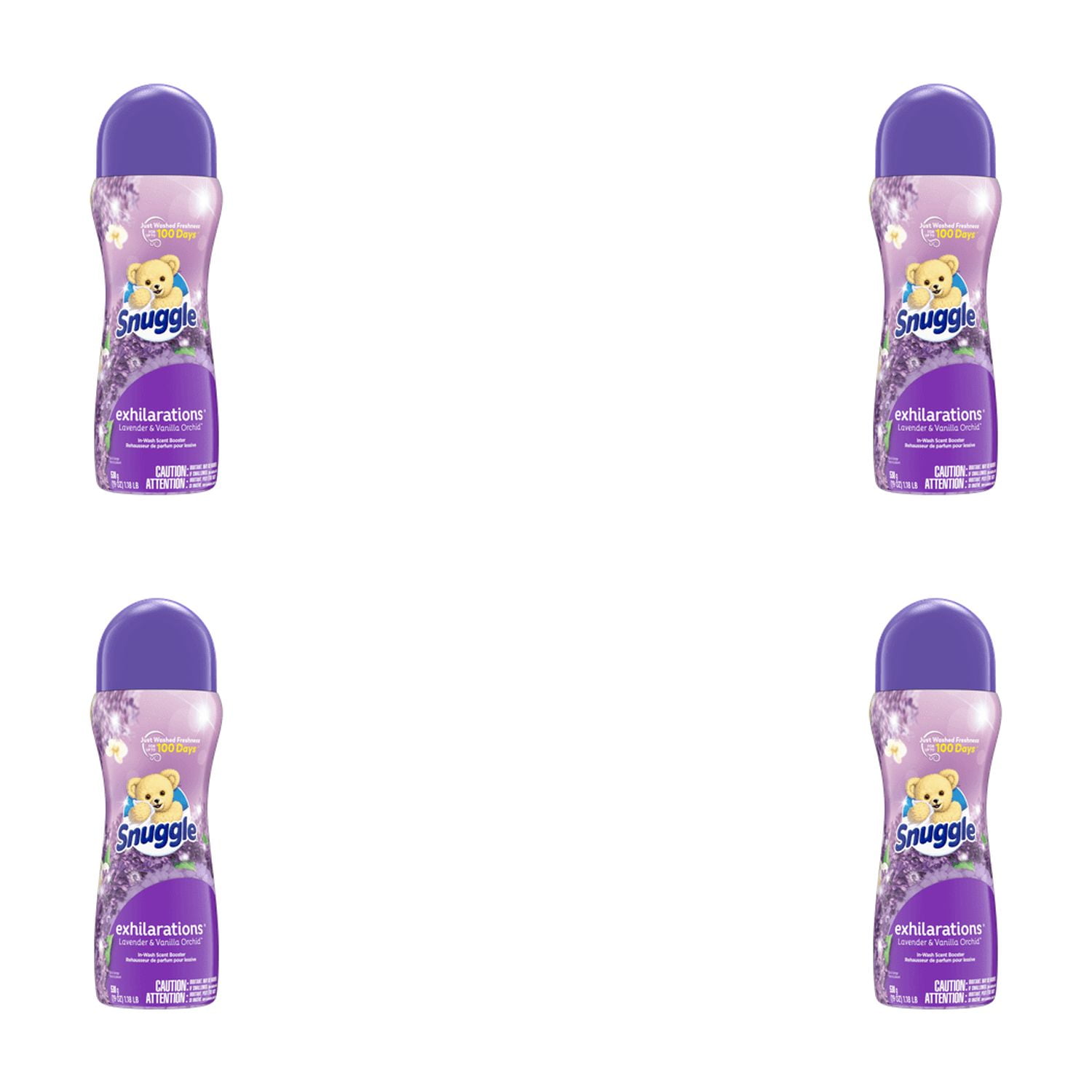 Snuggle Exhilarations In-Wash Scent Booster Lavender \u0026 Vanilla Orchid (41.18 lb) 4 pack bottles