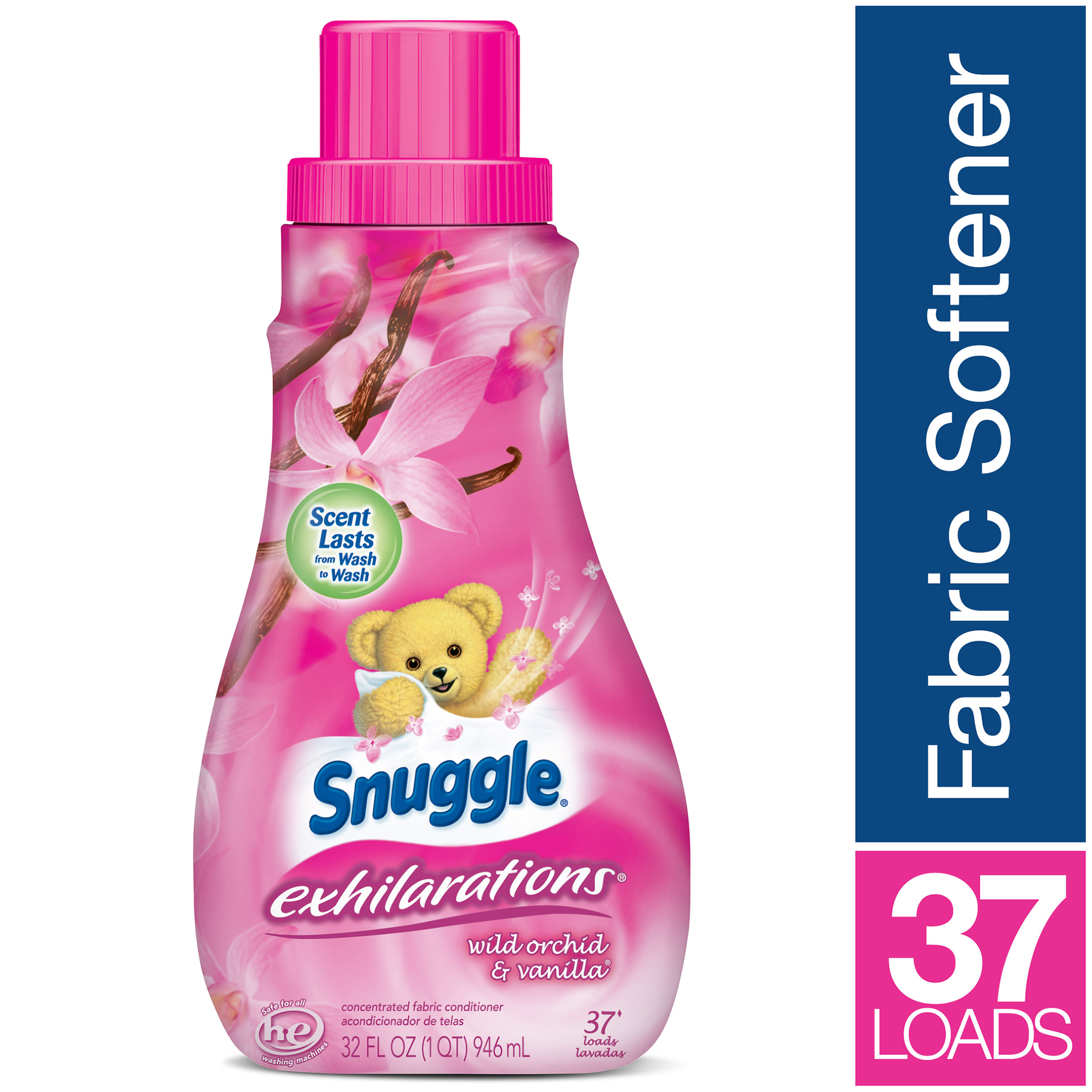 Snuggle Exhilarations Liquid Fabric Softener, Wild Orchid & Vanilla, 32