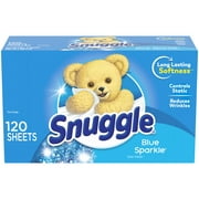 Snuggle Fabric Softener Dryer Sheets, Blue Sparkle, 120 Count