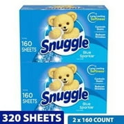 Snuggle Fabric Softener Dryer Sheets, Blue Sparkle 320 count.pack of 2