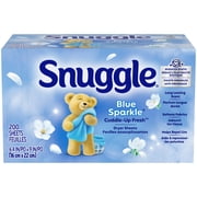 Snuggle Blue Sparkle Cuddle Up Fresh Dryer Sheets, 200 Count