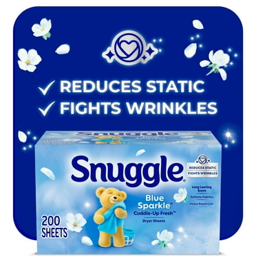 Snuggle Fabric Softener Sheets, Blue Sparkle, 200 Count
