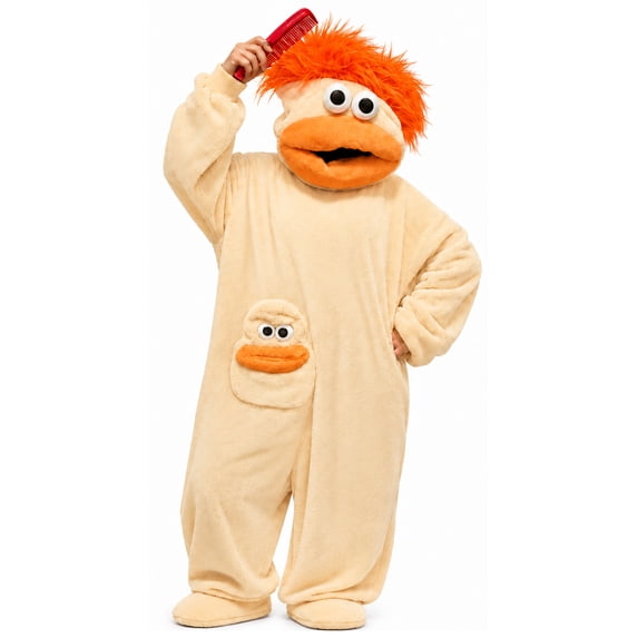 Snuggle Goof Onesie, Big Mouth Monster Onesie, Cozy Home Loungewear Monster Pajamas with Comb