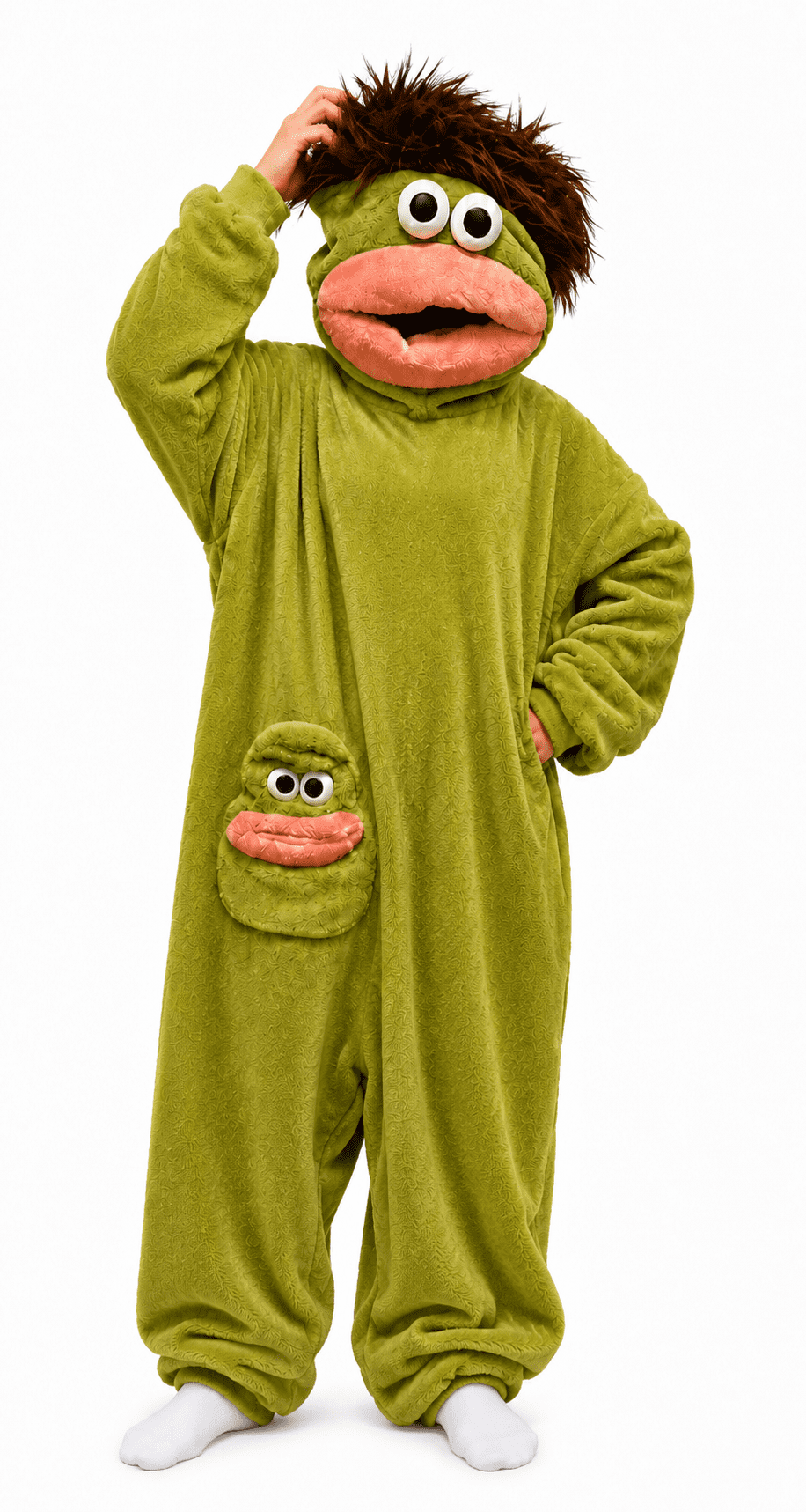 Snuggle Goof Onesie - Funny Big Mouth Monster Onesie, Snuggle
