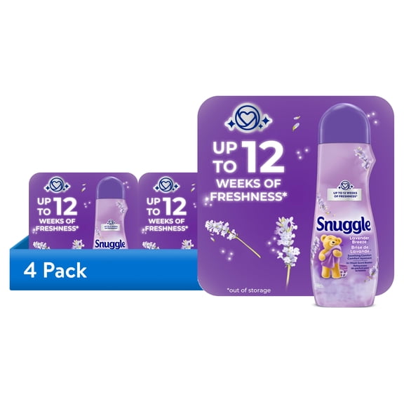 (4 pack) Snuggle Lavender Breeze Soothing Comfort Scent Booster, 21 Ounce