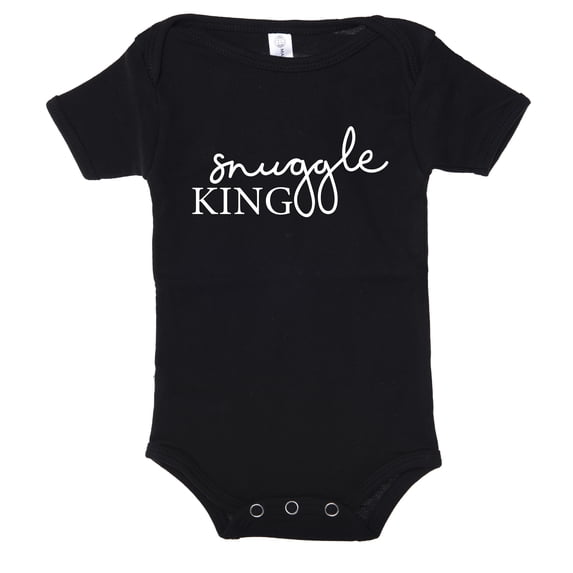 Snuggle King Baby Boy one piece, Funny Baby Rompers for Boys - Black CA165BABY S3 6-12