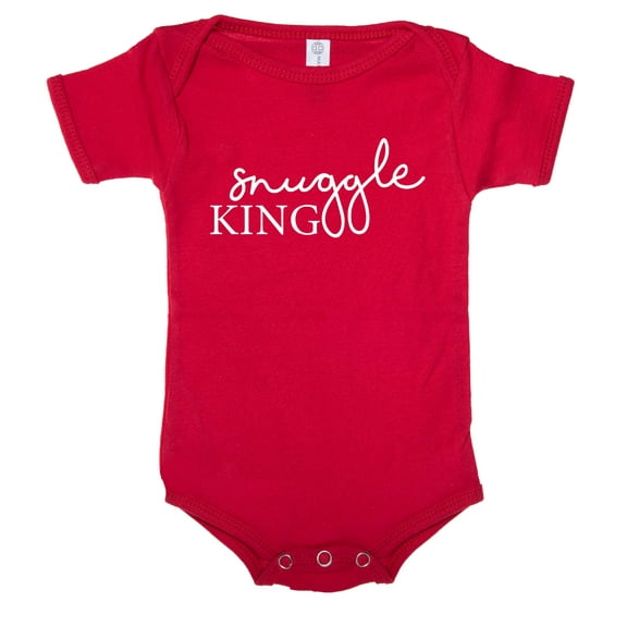 Snuggle King Baby Boy one piece, Funny Baby Rompers for Boys - Red CA165BABY S3 6-12