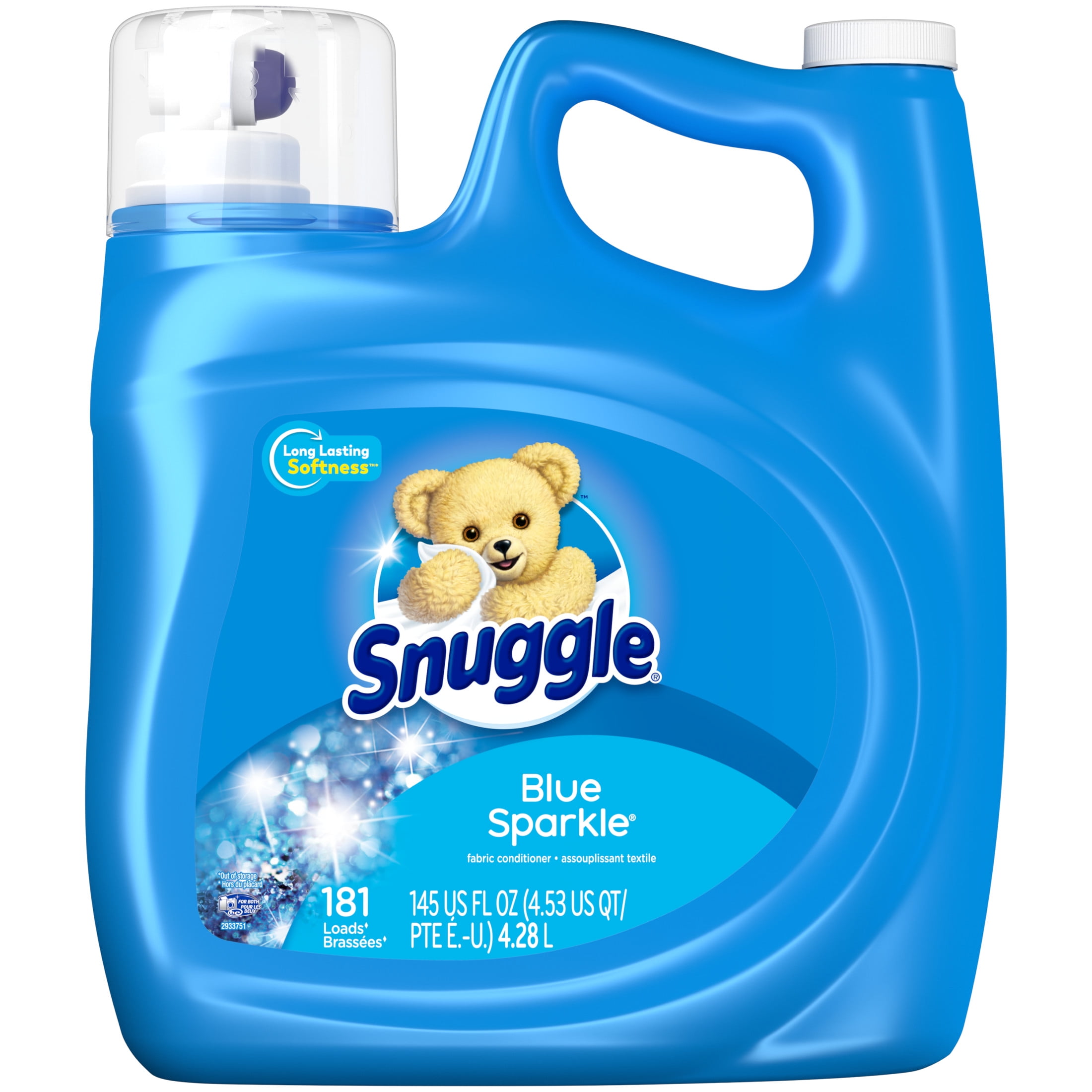 Snuggle Liquid Fabric Softener, Blue Sparkle, 145 oz,  181 Loads