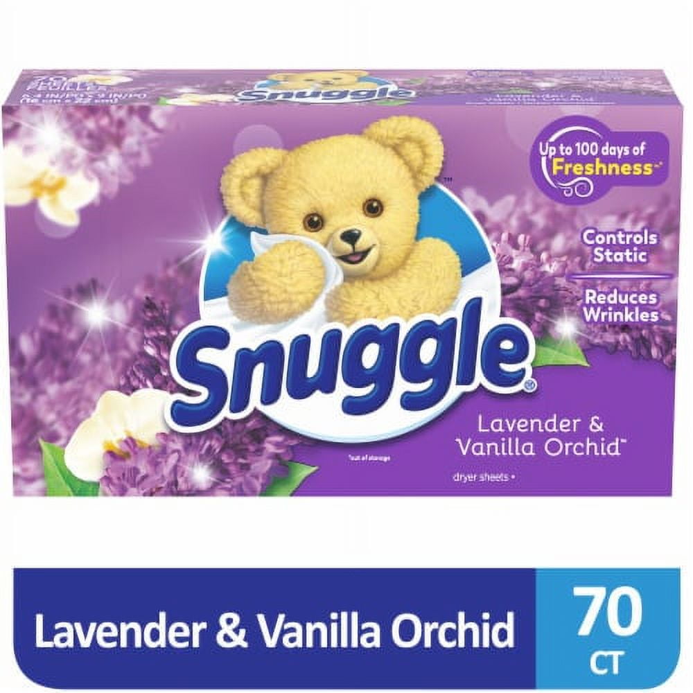 Snuggle Lavender \u0026 Vanilla Orchid Scented Fabric Softener Dryer Sheets