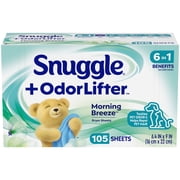 Snuggle OdorLifter Morning Breeze Dryer Sheets, 105 Count