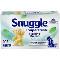 Snuggle Plus SuperFresh Fabric Softener Dryer Sheets with Static Control and Odor Eliminating Technology, Original, 105 Count