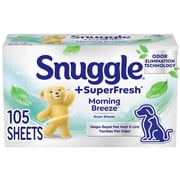 Snuggle SuperFresh Morning Breeze, Dryer Sheets, 105 Count