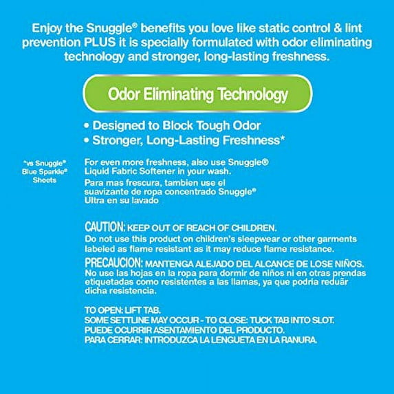 Snuggle Plus Super Fresh Fabric Softener Dryer Sheets Original - 70.0 Ea (Pack of 16)