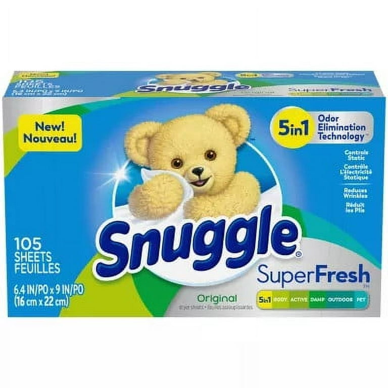 Snuggle Plus SuperFresh Fabric Softener Sheets, Everfresh Scent - 105 count