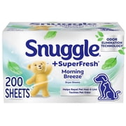 Snuggle SuperFresh Morning Breeze, Dryer Sheets, 200 Count