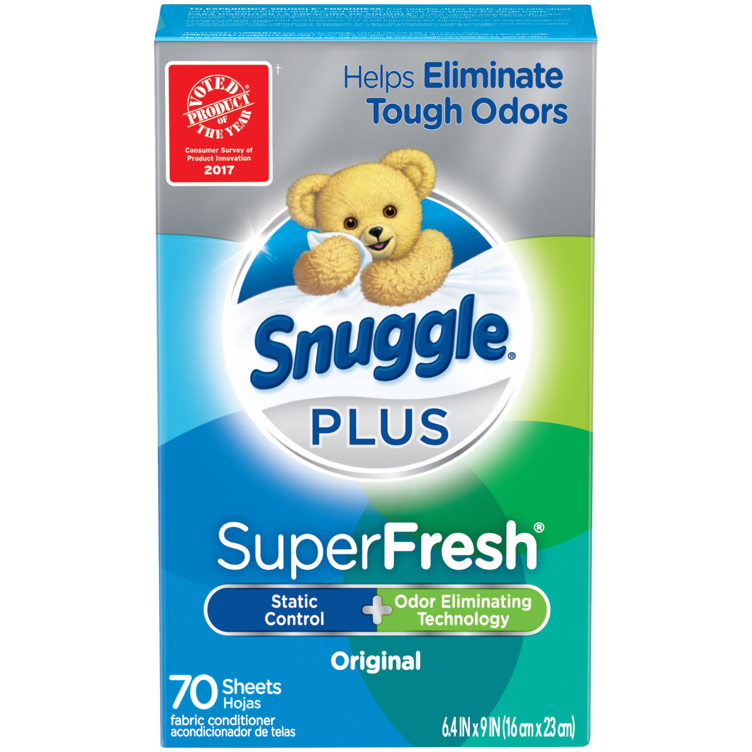 Snuggle Plus SuperFresh Fabric Softener Dryer Sheets With Static ...