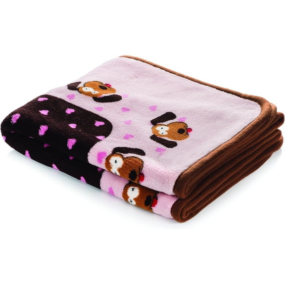 Snuggle Puppy Blanket for Pets - Extra Soft and Long Lasting - Pink Pattern