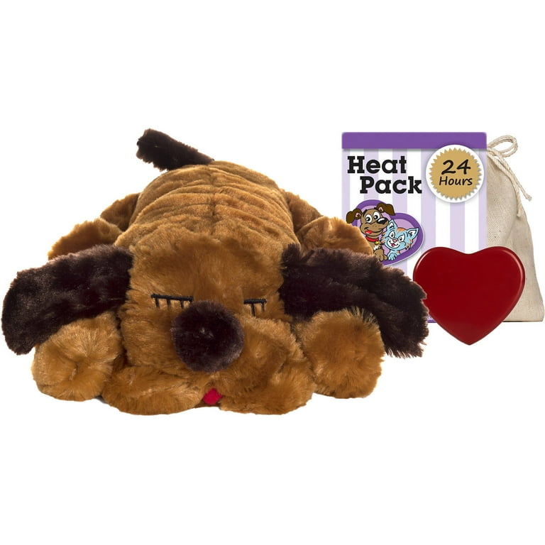 SmartPetLove Original Snuggle Puppy Heartbeat Stuffed Toy for Dogs. Pet  Anxiety Relief and Calming Aid, Comfort Toy for Behavioral Training in  Brown.