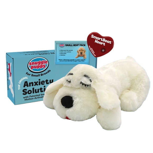 Snuggle Puppy Junior Heartbeat Puppy Toy - Heartbeat Puppy for Dogs - Pet Anxiety Relief and Calming Aid - Comfort Dog Toy - Behavioral Training and Sleep Aid Cuddle Buddy - Golden
