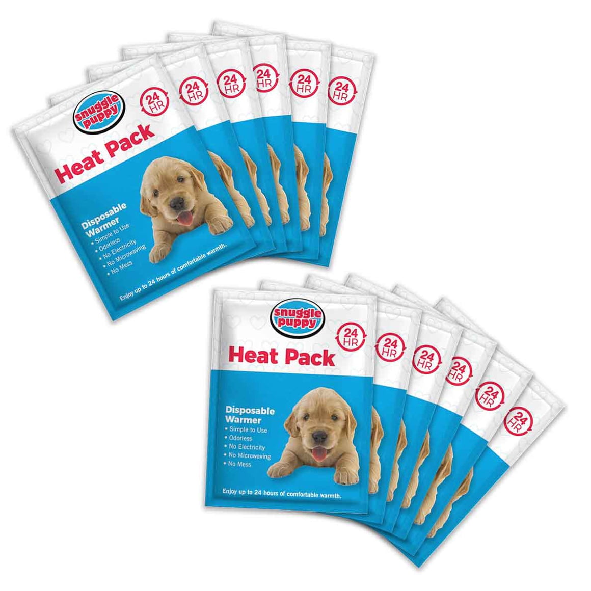 Snuggle Puppy Original Replacement Heat Packs for Pets - Contains 12 Replacement Heat Packs which are odourless and Made with All Natural Ingredients.