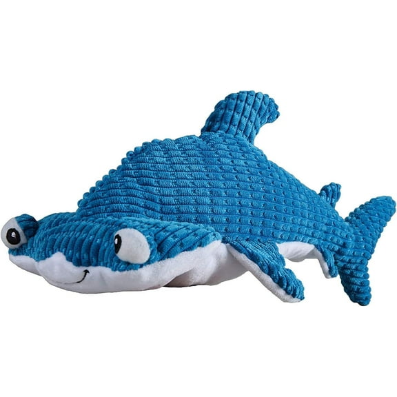 Snuggle Puppy Tender-Tuffs - Extra Large Hammerhead Shark Marine Stuffed Plush Toy with Puncture Resistant Squeaker for Medium and Big Dogs