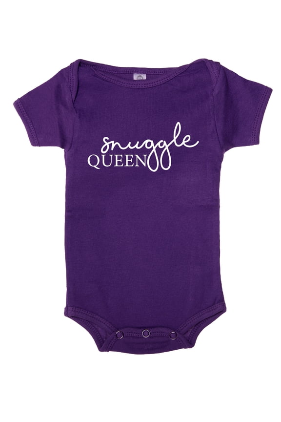 Snuggle Queen Baby Girl one piece, Funny Baby Rompers for Girls - Purple Mountain CA165BABY S4 3-6