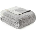 Snuggle Sac Grey Throw Blanket for Couch, Reversible Super Soft