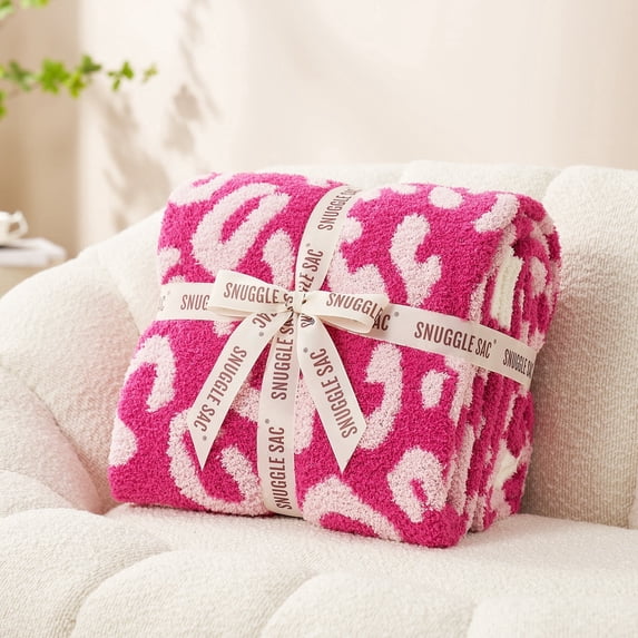 Leopard Throw Blanket Soft Microfiber Knitted Blanket Cozy Blankets Snuggle Sac for Couch Bed