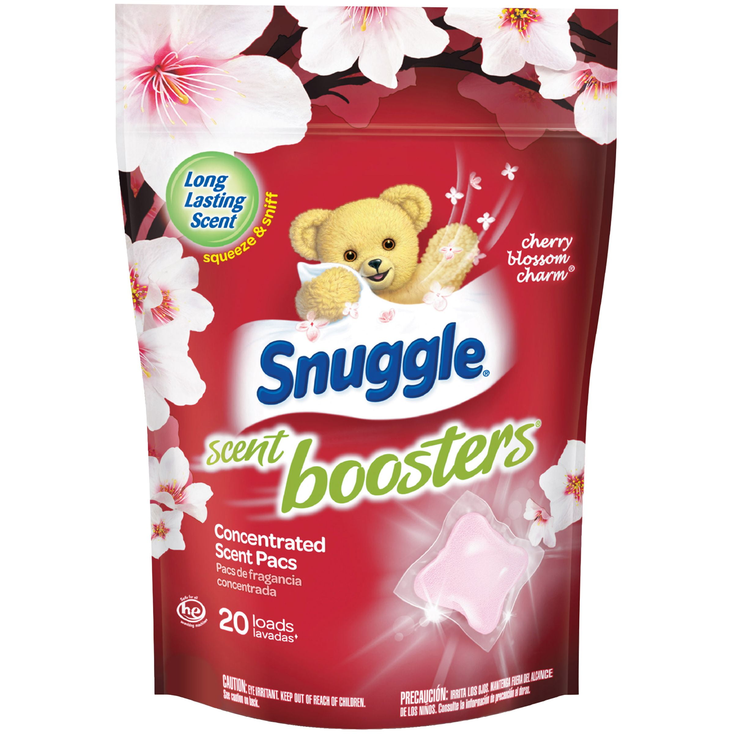 Snuggle Scent Boosters In-Wash Laundry Scent Pacs, Cherry Blossom Charm, 20 Count