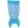 thumbnail image 1 of Snuggle Stuffs Girls Scales Minky Dot Velboa Mermaid Tail Blanket (X-Small - 24", Blue), 1 of 9