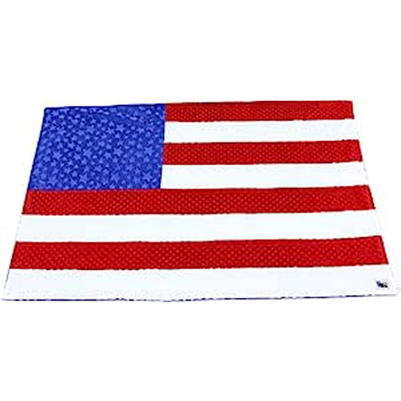 Snuggle Stuffs Minky Dot Plush USA Flag 39" x 57" Throw Blanket
