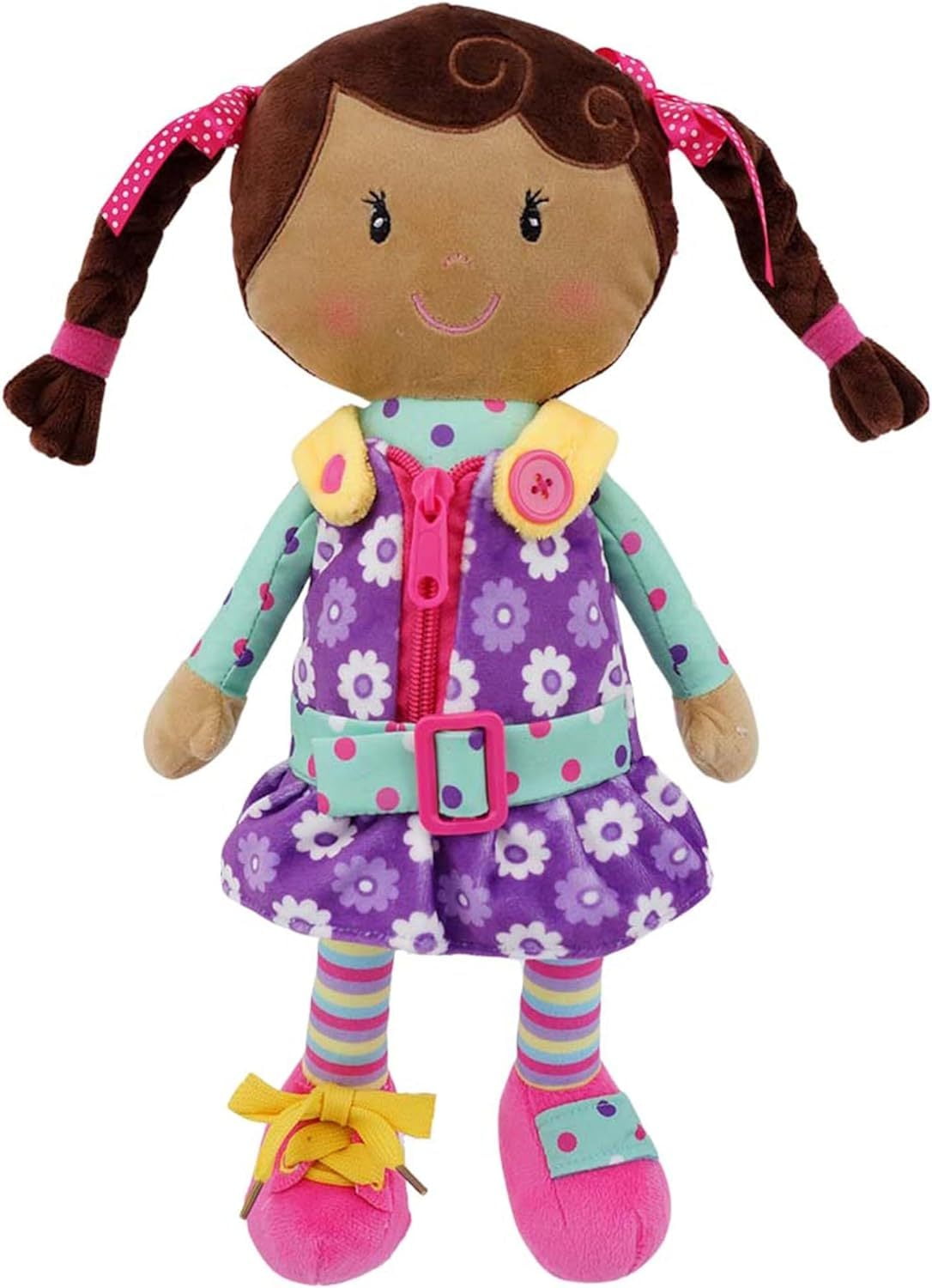 Snuggle Stuffs Sugar Snap Plush Learn to Dress Doll for Toddlers 15