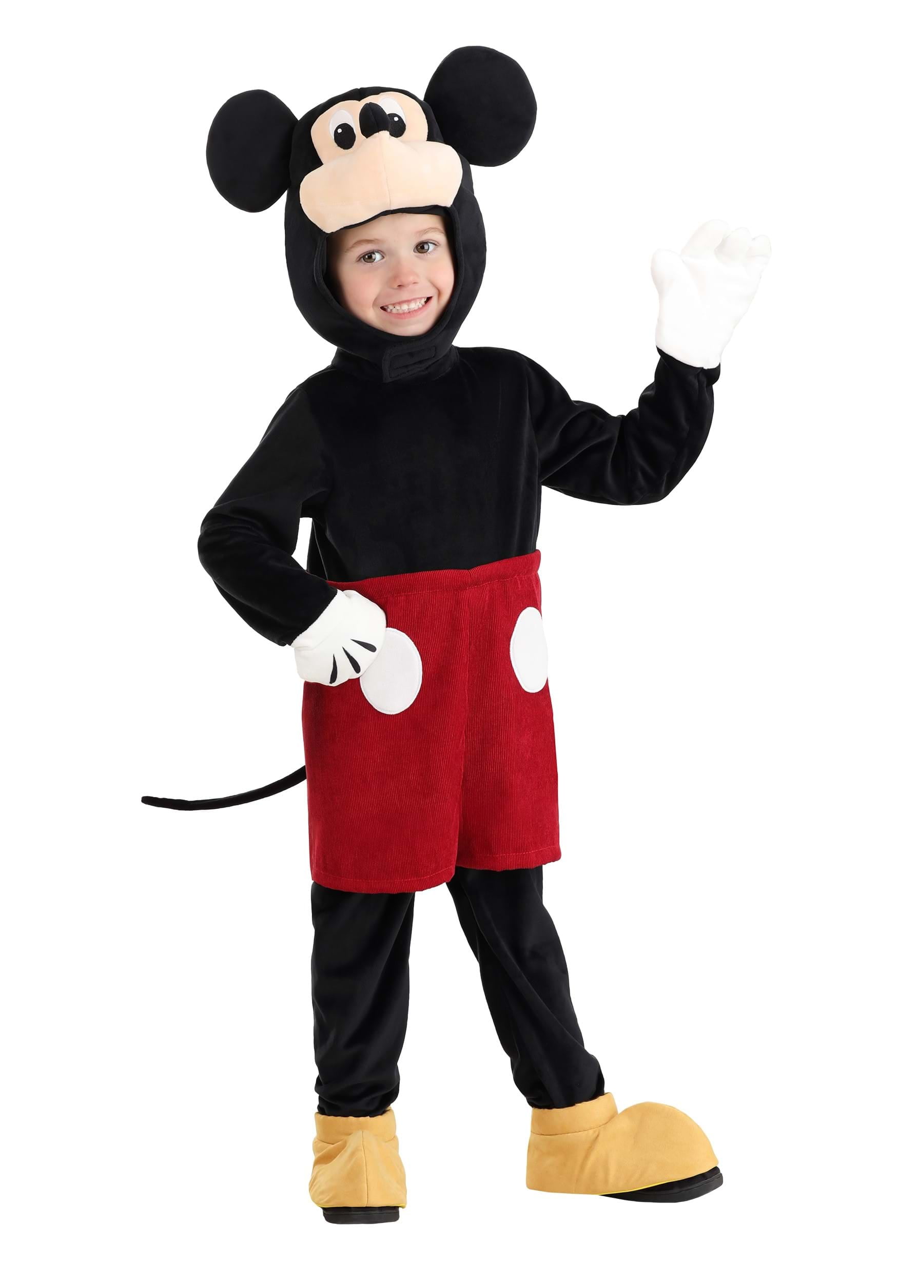 Toddler & Kids' Disney Mickey Mouse Red/Black Jumpsuit with Hat Halloween  Costume, Assorted Sizes | Party City