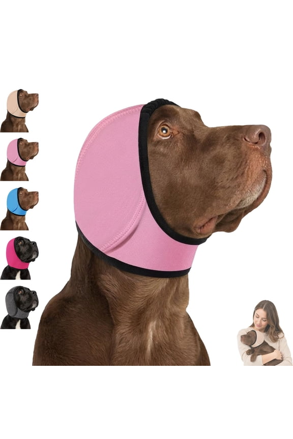 Snugpup Ear Wrap, Snugpup Ear Muffs, Soundproof Noise-Reducing Wrap with Adjustable Velcro Straps, Soft, Breathable, And Machine-Washable Fabric, Stretch Fabric,Ideal for Dogs