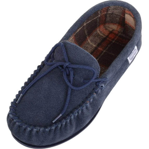 Snugrugs Men's Moccasins Shoe, Navy, Size 9