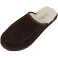 thumbnail image 1 of Snugrugs Men's Suede Mule Slipper with Wool Lining and Lightweight Sole - Brown - US 7, 1 of 7
