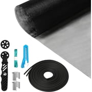 Snuopfy Fiberglass Window Screen Repair Kit, 48x118 Mesh Roll with Tools for Windows, Doors, Patio, Porch