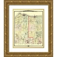 thumbnail image 1 of Snyder 12x14 Gold Ornate Wood Framed with Double Matting Museum Art Print Titled - Racine  Kenosha Wisconsin Landowner - Snyder 1878, 1 of 4