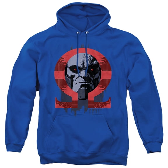 Snyder Cut Justice League Movie Darkseid Omega Unisex Adult Pull-Over Hoodie, Royal, X-Large