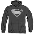 thumbnail image 1 of Snyder Cut Justice League Movie Superman Symbol Black Suit 2 Unisex Adult Pull-Over Heather Hoodie, Black, Large, 1 of 1