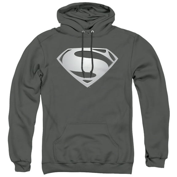 Snyder Cut Justice League Movie Superman Symbol Black Suit 2 Unisex Adult Pull-Over Hoodie, Charcoal, X-Large
