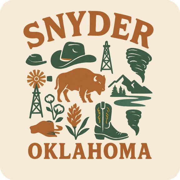 Snyder Oklahoma Keepsakes Souvenir Vinyl Sticker – Destination Travel Keepsake Collectible (3-Inches Wide)