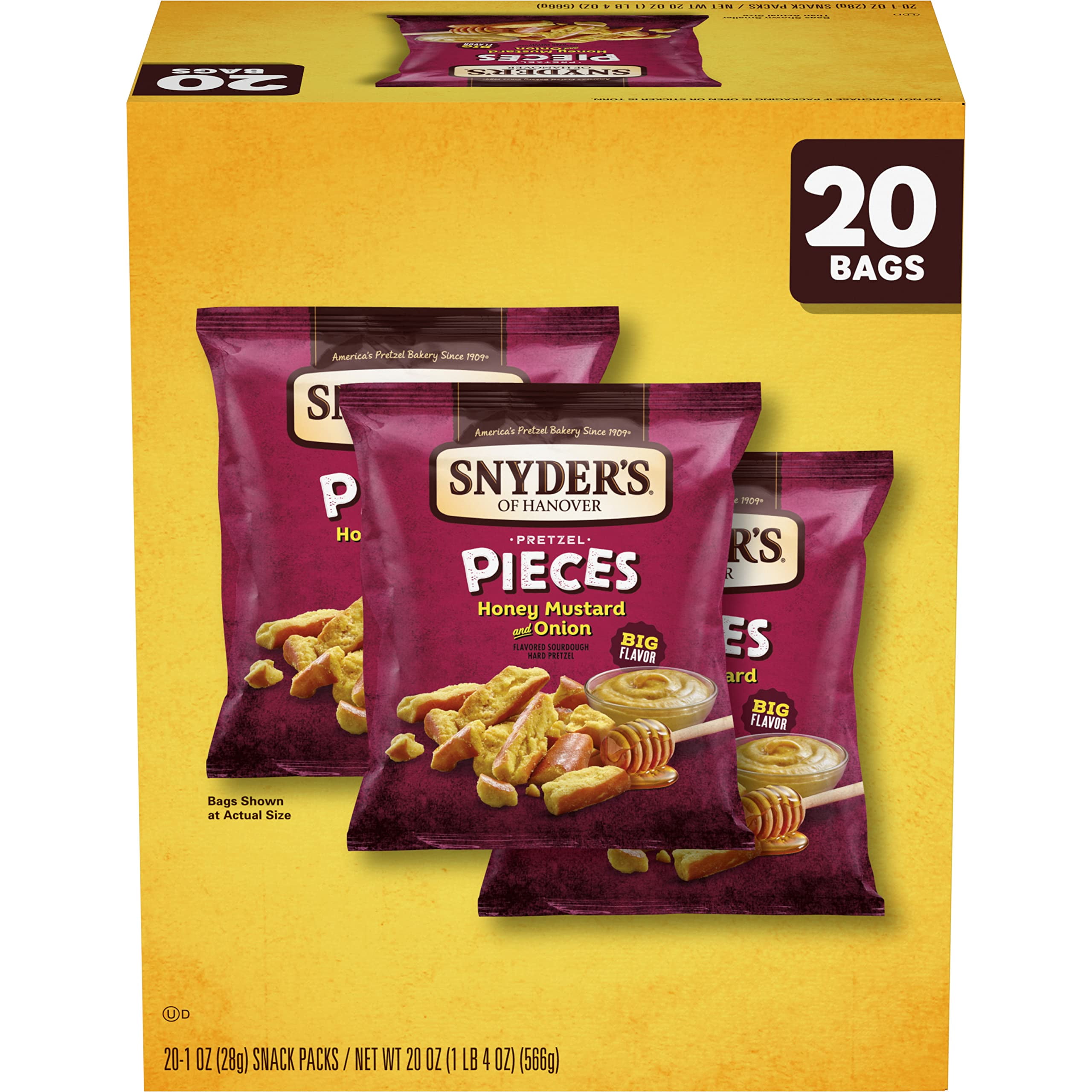 Snyder,S Of Hanover Pretzel Pieces, Honey Mustard And Onion, 1 Oz Snack