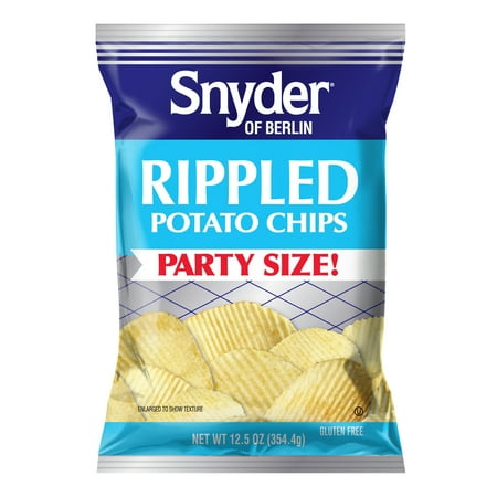 Snyder of Berlin Rippled Potato Chips, Gluten-Free, Party Size, 12.5 oz Bag