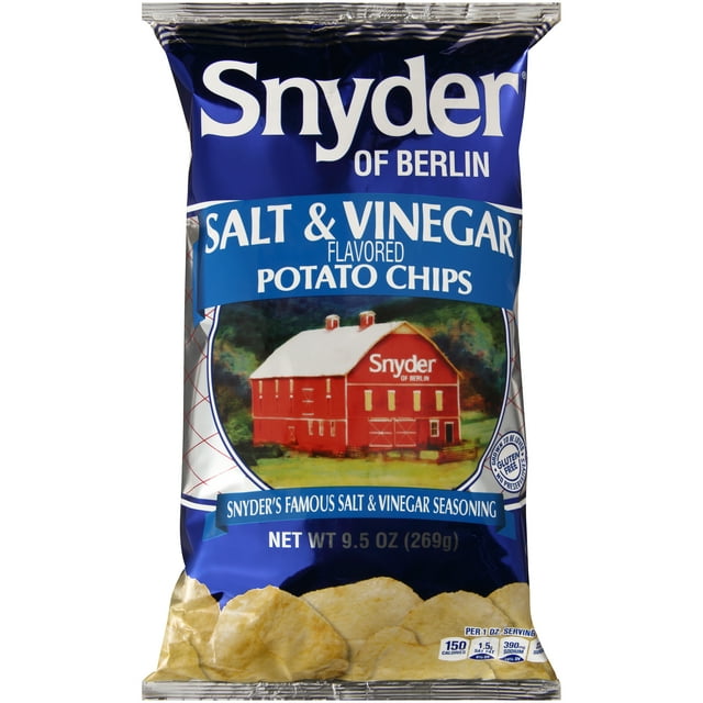 Snyder of Berlin Salt & Vinegar Flavored Potato Chips 9.5 Oz.