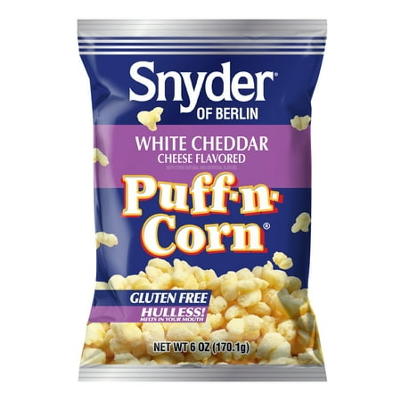 Snyder of Berlin White Cheddar Cheese Puff-n-Corn, Gluten-Free, 6 oz Bag
